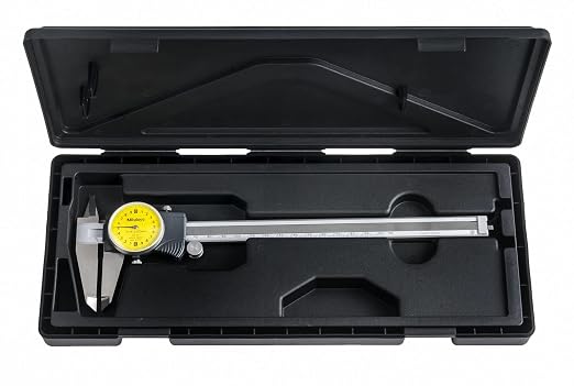 Mitutoyo 505-731 Dial Caliper, 0-6 in Range, 0.001 in Graduation, Stainless Steel Caliper with Easy-Read Dial for Precision Measurement and Inspection | Stainless Steel