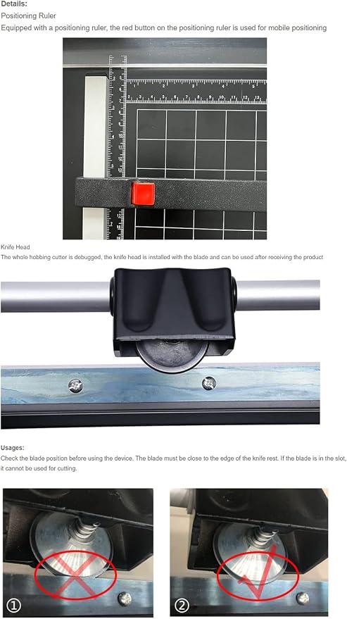 US Stock - 24 Inch Manual Precision Rotary Paper Trimmer, Sharp Photo Paper Cutter, Rotary Paper Cutter Trimmer