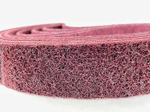 BLUEROCK 30" x 1.5" Pack of 5 MEDIUM GRIT Nylon Non-Woven Sanding Belts Abrasive Material fits 40A & Metabo