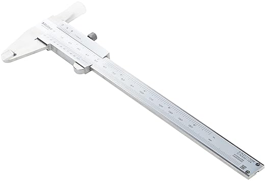 Mitutoyo 530-101 Vernier Calipers, Stainless Steel, for Inside, Outside, Depth and Step Measurements, Metric, 0"/0mm-150mm Range, +/-0.05mm Accuracy, 0.05mm Resolution, 40mm Jaw Depth