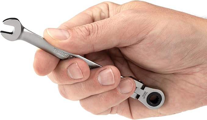TEKTON 6 mm Flex Head Ratcheting Combination Wrench | WRC26406 | 12-Point