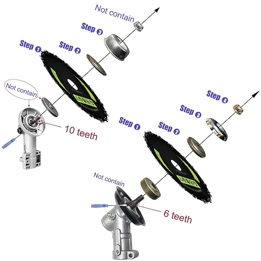 9" x 20T Chainsaw Tooth Brush Cutter Blade fits for STIHL FS56RCE FS91R FS70R FS94R FS111R FS131 FS91 FS131R FS56CE FS111RX Trimmer Weed Eater, with 2 Sets The Adapter Kit