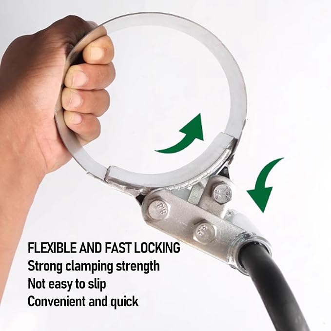 Dan&Dre Heavy Duty Oil Filter Wrench, Stainless Steel Adjustable 3 3/4 to 4 1/2 Inch with 1/2 Inch Drive, for Automotive Engine Oil Filter Removal