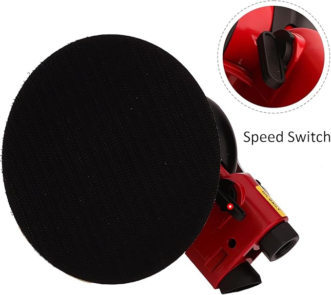 Professional Air Random Orbital Palm Sander, Dual Action Pneumatic Sander, Low Vibration, Heavy Duty