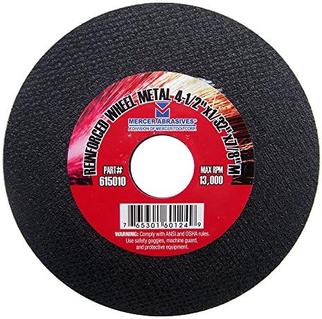 Mercer Industries 615010-4-1/2" x 1/32" x 7/8" Cut-Off Wheels for Metal (100 pack)