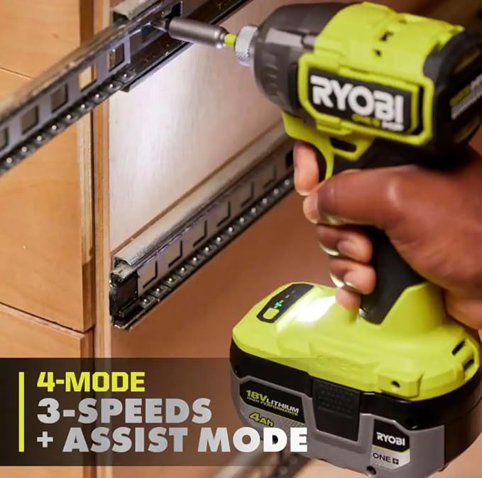 RYOBI ONEAND HP 18V BRUSHLESS Cordless 4-Mode Impact Driver Tool ONLY PBLID04B