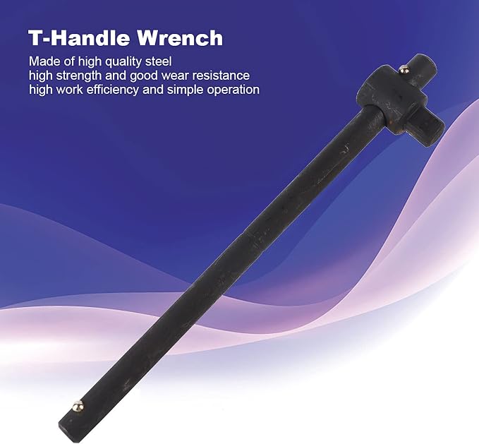 LiebeWH Sliding Wrench Breaker Bar T Handle Socket Wrench Breaker Bar Chrome Molybdenum Steel Ratcheting Breaker Handle(1/2 inch sliding bar)