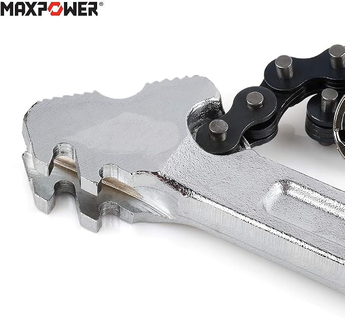 MAXPOWER 24 inch Chain Wrench, 6.3" Pipe Capacity, I-Beam Handle | Heavy Duty Chain Pipe Wrench with 22" Chain, Ideal for Plumbing, Large Pipes Fittings, Industrial Oil Filters