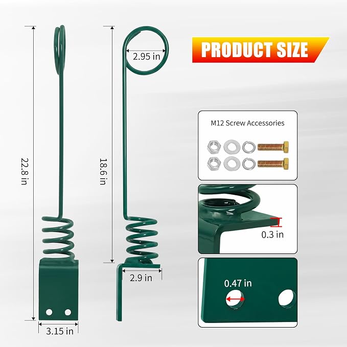 Skid Steer Hydraulic Hose Saver Spring - 0.3" Thick Plate (8cm)