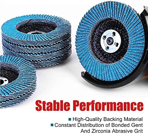 EZARC Zirconia Flap Discs 40 Grit, 4-1/2 x 7/8-Inch, Type 29, 50-Pack