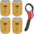 Caterpillar 1R-0713 Engine Oil Filter Advanced High Efficiency w/IHD Strap Wrench Bundle (4)
