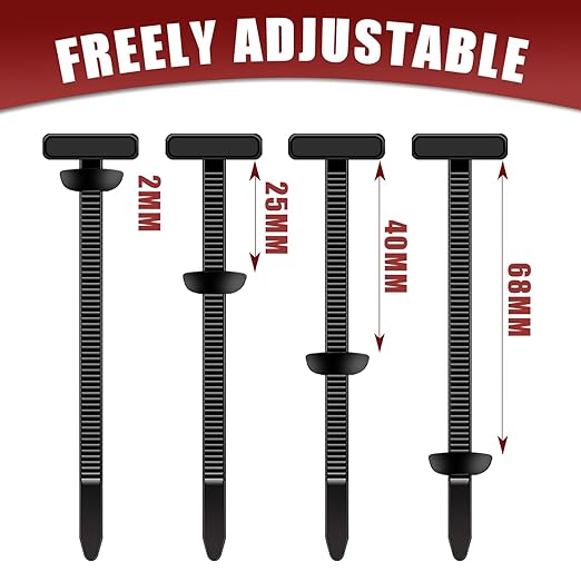 100 Pack Nylon Universal Cable Tie Buckle Zip Tie, Heavy Duty Self-Locking Push Pin with Button Fixion Tools, UV Resistant Plastic Rivet Fasteners for Car Auto Repair (Fender, Bumper, Trunk Liner)
