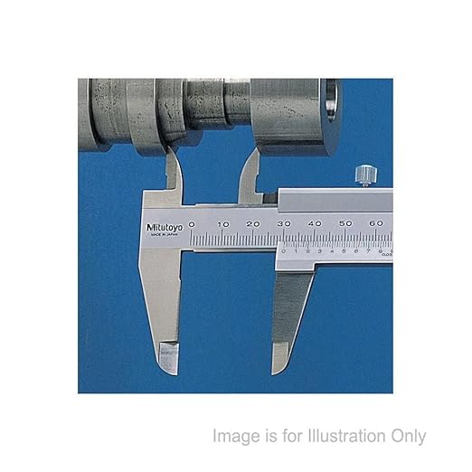 Mitutoyo 531-128 Vernier Calipers, Stainless Steel, for Inside, Outside, Depth and Step Measurements, Inch/Metric, 0"/0mm-6"/150mm Range, +/-0.0011"/0.03mm Accuracy, 0.001"/0.02mm Resolution, 40mm Jaw Depth