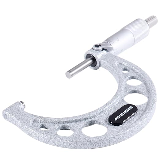 Accusize Industrial Tools 2-3" x 0.0001" Ultra-Precision Outside Micrometer, EG00-0003 | 2-3", Ultra-Precision, Carbide Tipped, M-Type, Resolution 0.0001", Ratchet Friction Thimble, Solid Storage Case