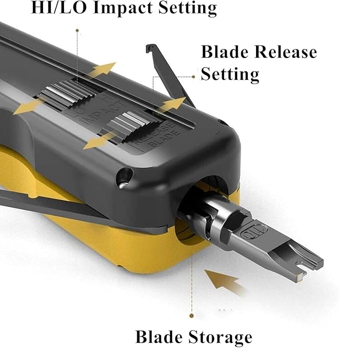 Network Tool kit, Pass Through RJ45 Crimp Tool kit, Ethernet Crimper Cat6 Cat5e Cat5 Crimping Tool with Wire Tracker, 110/88 Punchdown Tool, Cat6 Pass Through Connectors, Wire Stripper