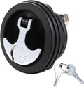YSMITH Boat Latch T Handle with Lock for 2.5 Inch Holes, Marine Grade | Heavy-Duty Cam Pull Latch for Hatch Deck Door Pull Storage Lid Compartment
