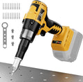 Cerycose Rivet Gun Compatible with Dewalt 20V Battery, Cordless Rivet Tool with 3 Size (1/8", 5/32", 3/16") Aluminum Rivets, Brushless Motor Rivet Gun Kit Nose Piece, No Battery