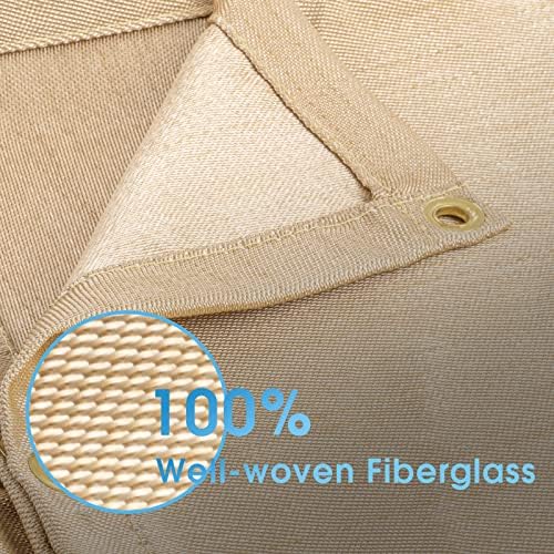 YESWELDER Fiberglass Welding Blanket 6 x 8ft Insulation Blanket 1/3" 8mm