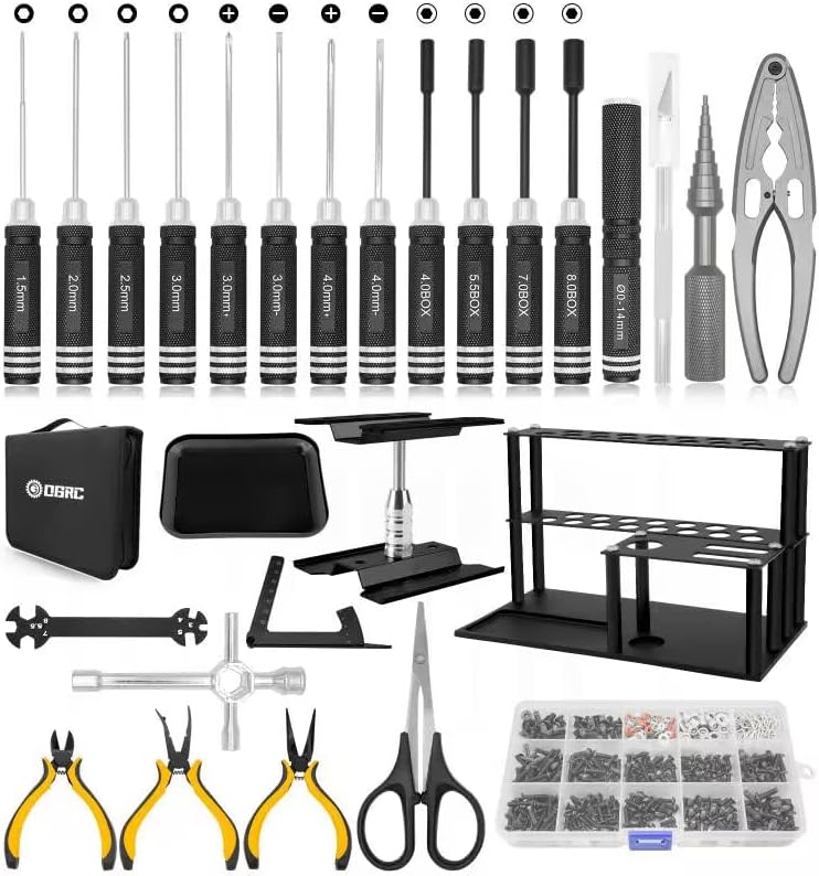 RC Tool Kit, Screwdriver Set (Flat, Phillips, Hex) RC Repair Tools - 27pcs
