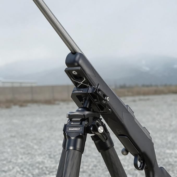 XM-5F 5.5" Universal Rifle Arca Rail Mount, Hunting Tripod Accessories for Triditonal Wooden Handguard/Nylon/Composite Materials Stock or Other Customized Rifle