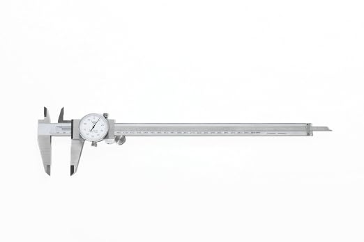 PEC Dial Caliper 0-300mm, Stainless Steel Precision Measuring Tool with Shock-Proof Dial, High Accuracy ±0.03mm