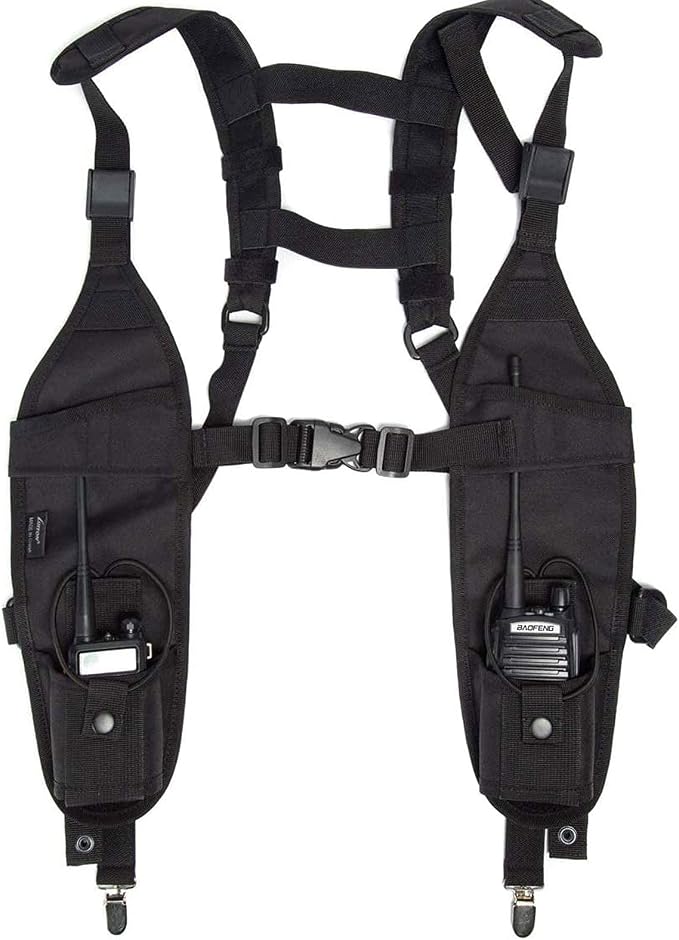 Radio Shoulder Harness Holster Chest Holder Universal Vest Rig for Police Firefighter Two Way Radio Search Rescue Essentials