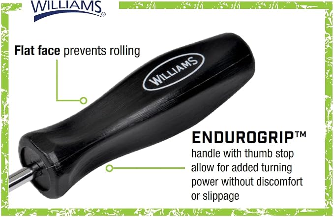 Williams 5-Piece Endurogrip Multi-Size Screwdriver Set, Keystone Slots Hex Bolster & Phillips, Comfort Grip Prevents Slippage, Extra Strength Steel Chrome Blades