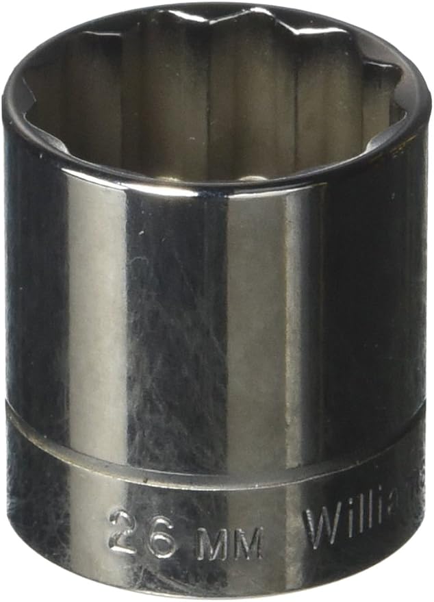 Williams BM-1226 3/8 Drive Shallow Socket, 12 Point, 26mm