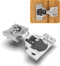 Chibery 20 Pack 1/2" Overlay 4D Soft Close Concealed Hinges for Face Frame Door, Adjustable Closing Speed, Smooth Slow Self Close Hinges, Satin Nickel, 105° Open Angle Stainless Steel Cabinet Hinges