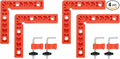 HARFINGTON 4Pcs Corner Clamp 90 Degree 4" Right Angle Clamp Set for Woodworking, ABS Plastic Positioning Square Tool for Picture Frame Box Cabinets Drawers, Orange