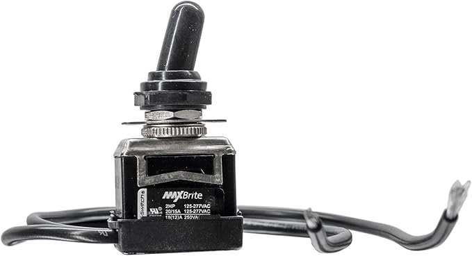 10 PCS Heavy Duty Toggle Switch 20/15A 125/277V, 2 HP with Waterproof Rubber Boot UL cUL Certified
