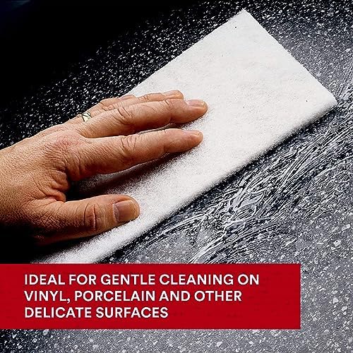 Scotch-Brite Light Cleansing Hand Pad 7445, 6 in x 9 in, Mild Abrasive Hand Sanding Pad, For Metal, Vinyl, Porcelain and Other Delicate Surfaces, Pack of 20