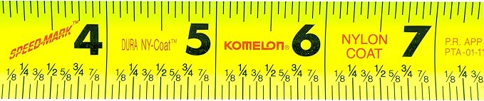 Komelon 16-Ft Self Lock Dual Tape Measure with Fraction Markings, Auto Lock (SLD116)