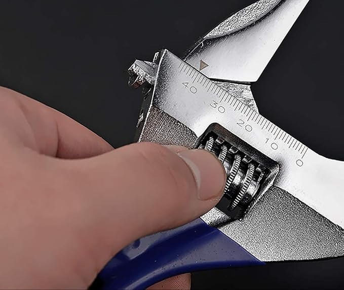 Large Opening Adjustable Wrench Spanner with Short Handle 4'' 5'' 6'' 8"(4''+5''+6''+8", blue)