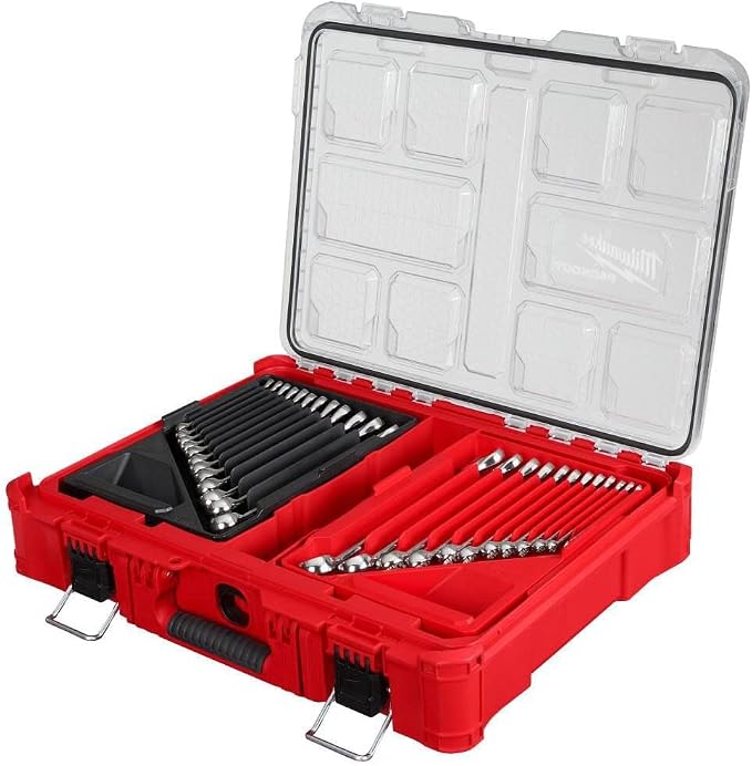 Milwaukee ML48-22-9485 Metric & SAE Combination Wrench Set with PACKOUT Organizer - 30 Piece