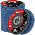 EZARC Zirconia Flap Discs 40 Grit, 4-1/2 x 7/8-Inch, Type 29, 12-Pack