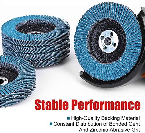 EZARC Zirconia Flap Discs 80 Grit, 4-1/2 x 7/8-Inch, Type 29, 50-Pack