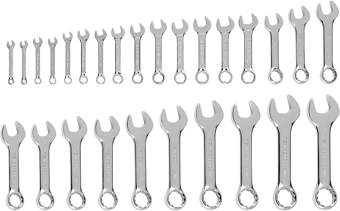 TEKTON Stubby Combination Wrench Set, 27-Piece | WCB90408 | 6 - 32 mm