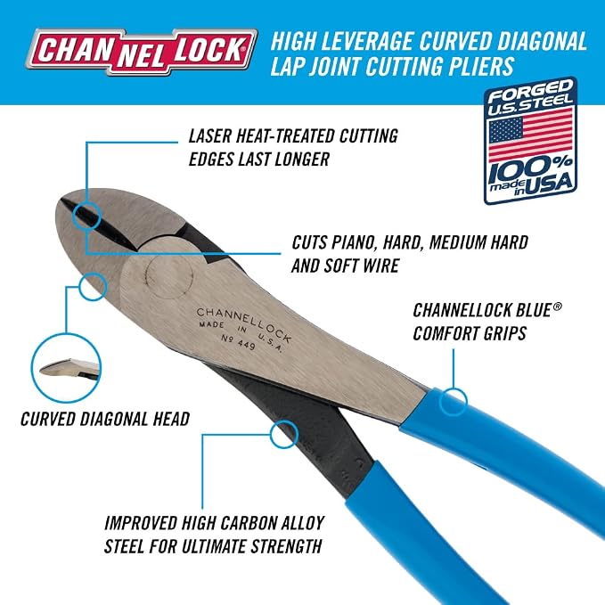 Diagonal Cutters, 9 In.