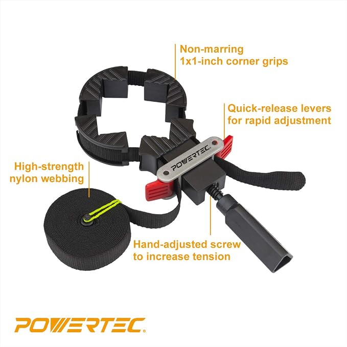 POWERTEC 13 Ft Strap Clamp for Picture Frames, Boxes & Cabinets (71017-P2)