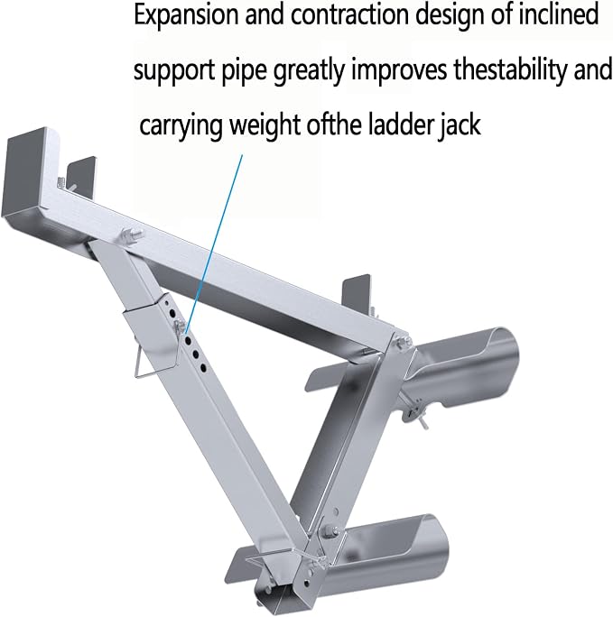 Ladder Jacks 2 Pack Scaffolding Platform Bracket - Two-Rung Short Body Extension Ladder Jack for Working 20 inch Stage