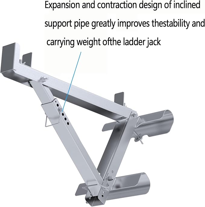Ladder Jacks Scaffold Bracket, Two-Rung Short Body Extension Ladder Jack for Working Stage (1 Pair)