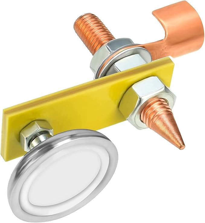 BAYTORY Upgrade Magnetic Welding Support Ground Clamp Tools, 2-Piece Single Welding Magnet Head, Strong Magnetism Large Suction, Copper Tail Welder Accessories Stability Clamps