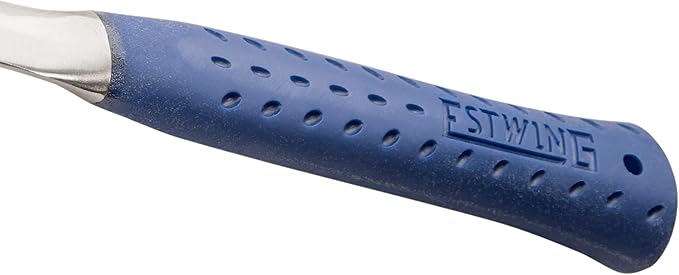 ESTWING Framing Hammer - 30 oz USA Made Long Handle Straight Rip Claw Hammer with Milled Face & Shock Reduction Grip - E3-30SM