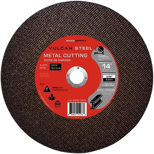 14 Inch Cut Off Wheel - Precision Smooth Cutting - Abrasive Chop Saw Blades - Aluminum Oxide - Metal Cutting Wheel - Chop Saw Wheel - Cut Off Disc - Chop Saw Blade - 14" x 3/32" x 1”