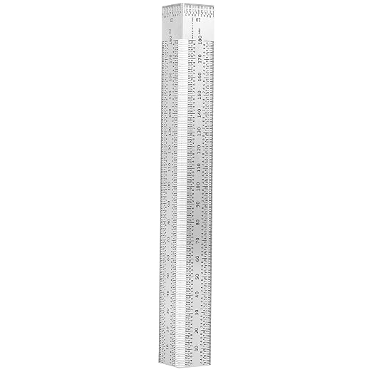 Garneck Multi-Function Stainless Steel Woodworking Measuring Ruler 180mm Right Angle Carpentry Square Ruler Metal Layout Tool for Woodwork and Construction
