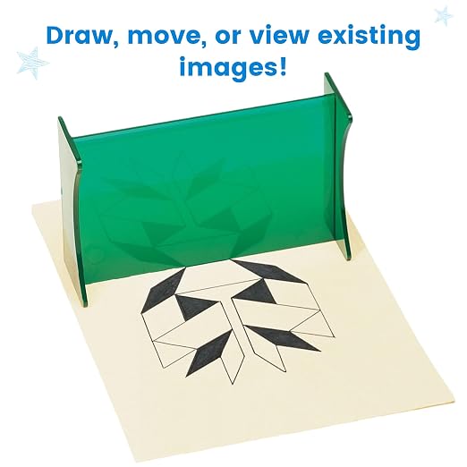 hand2mind GeoReflector Mirrors Classroom Set, Explore Reflection and Symmetry, Trace and Draw, Geometry Learning Tools, Kids Tracing Tool, Drawing Aid, Teacher Supplies for Math Classroom (Set of 32)