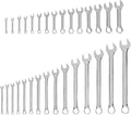 TEKTON Stubby and Standard Combination Wrench Set, 30-Piece | WCB90910 | (1/4 - 1 in.), Chrome Finish