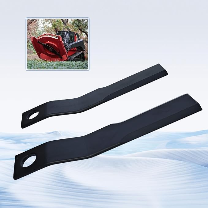 2PCS Brush Cutter Blades, Replacement for AGT Skid Steer RC72 EXRC54, 8mm Thick 60Si2Mn Steel Heavy Duty Brush Cutter Attachments