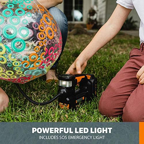 Worx WX092L 20V Power Share Cordless Inflator and WX856L 20V Power Share Orbital Buffer/Polisher